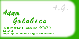 adam golobics business card